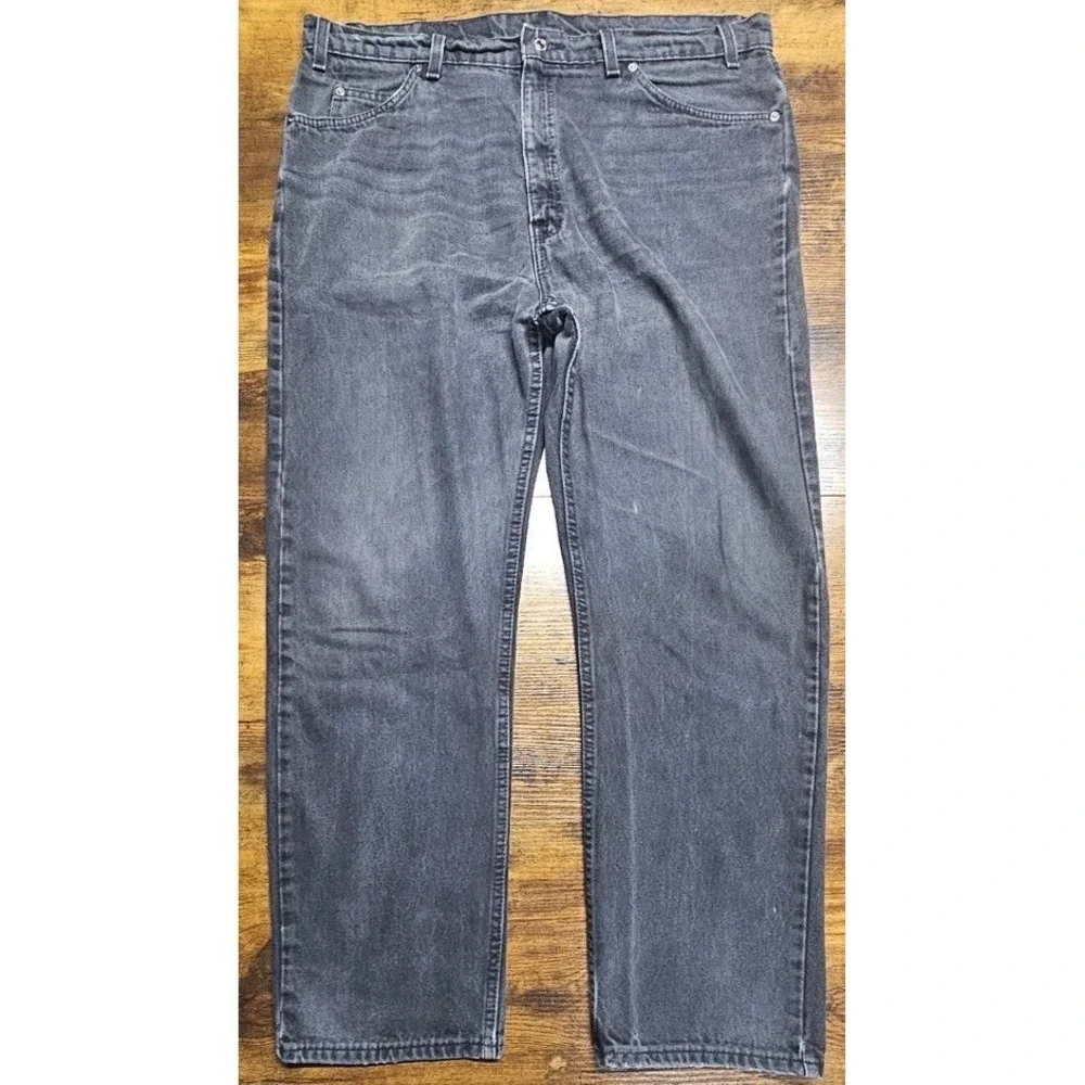VTG 90s Levis 505 Jeans Men's 40x30 Black Denim Made In USA Orange Tab 97